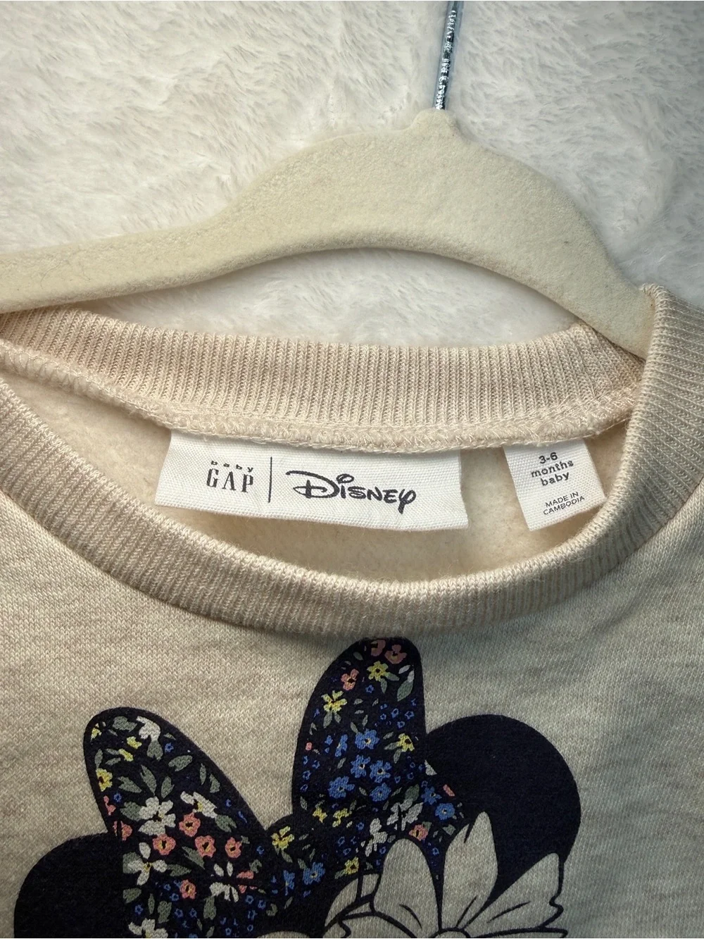 NWOT Baby Gap x Disney Minnie Mouse Floral Sweatshirt Dress 3-6M